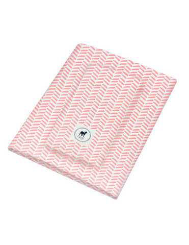 Juego de Sábanas para Mini Colecho (50x90) - Chevron Rosa
