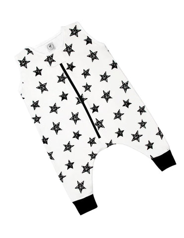 Saquito para Dormir para bebés con abertura para pies - 100% Algodón Estrellas Rellenas