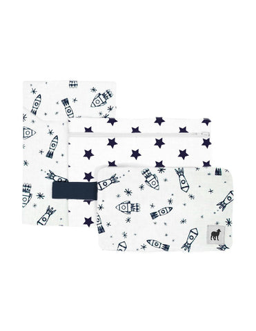 Set de 3 Estuches Organizadores - Niño (Cohetes/ Estrellas)