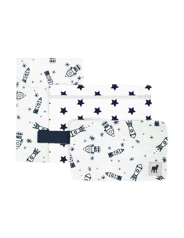 Set de 3 Estuches Organizadores - Niño (Cohetes/ Estrellas)