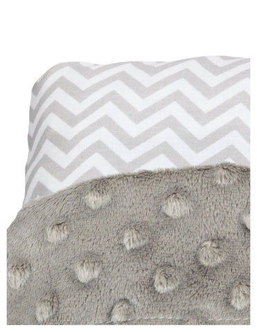 Cobija para Cuna Chevron Gris / Blanco