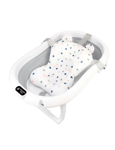 Bañera ó Tina Plegable para Bebé + Cojín Antideslizante -  Gris