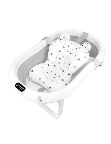 Bañera ó Tina Plegable para Bebé + Cojín Antideslizante -  Gris