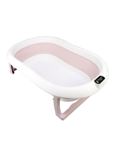 Bañera ó Tina Plegable para Bebé + Cojín Antideslizante -- Rosa