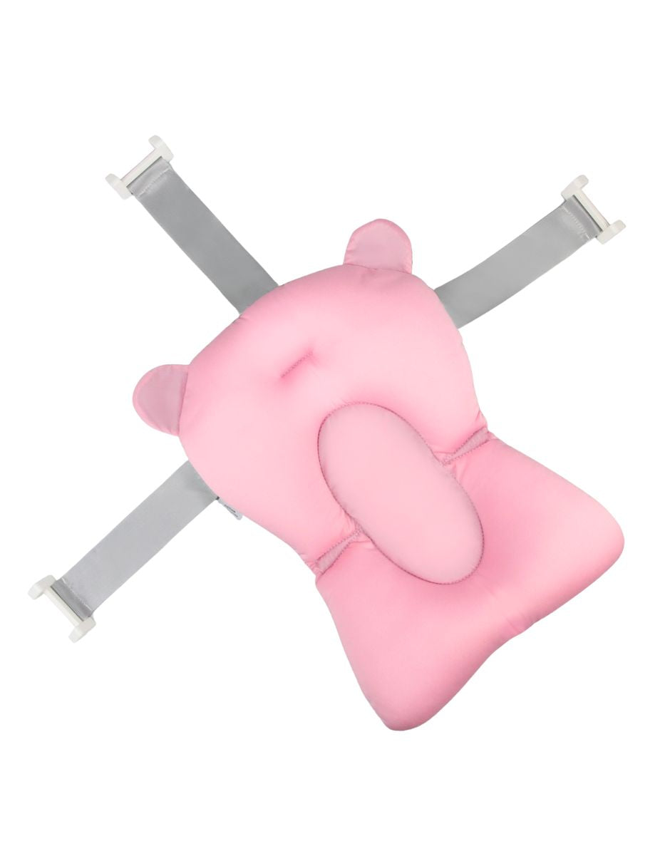 Bañera ó Tina Plegable para Bebé + Cojín Antideslizante -- Rosa