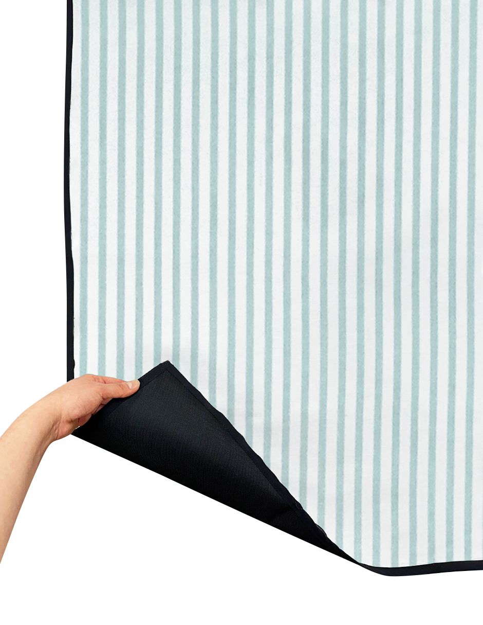 Tapete Impermeable Rayas Azul