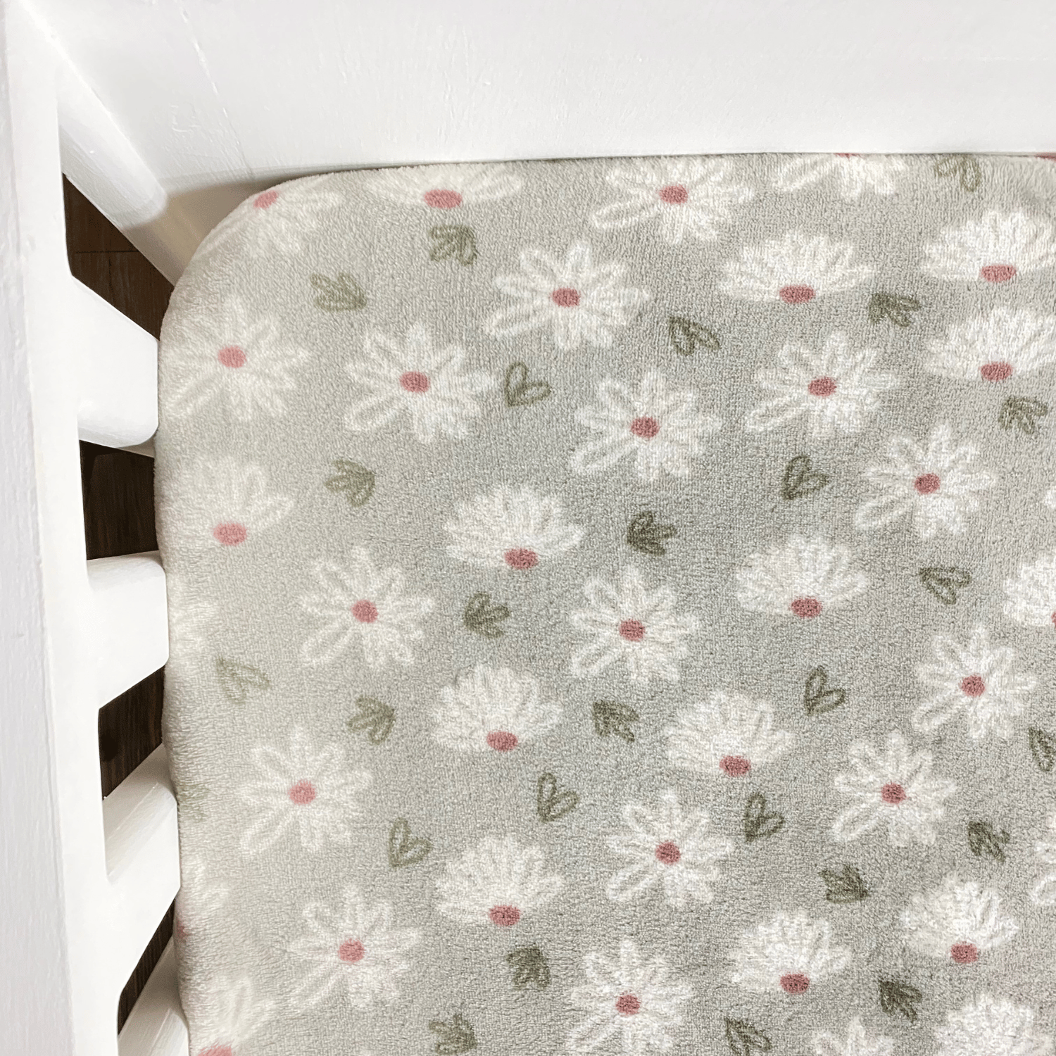 Sábana Calientita de Cajón para Cuna Súper Suave - Florecitas