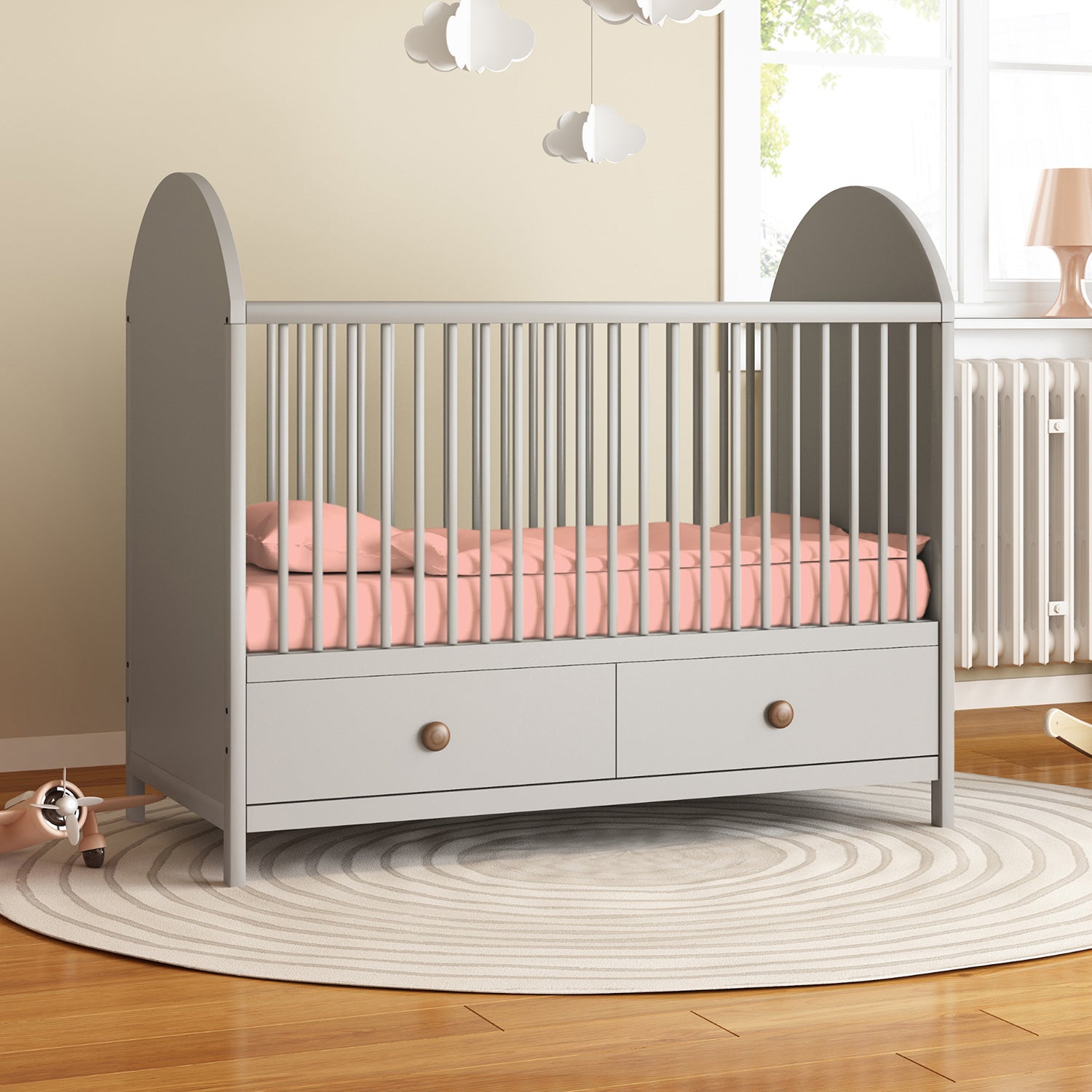 Juego de Sábanas para Cama Cuna 95x140cm - 3 piezas - Rosa