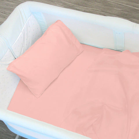 Juego de Sábanas para Colecho o Moisés - 3 piezas - Rosa