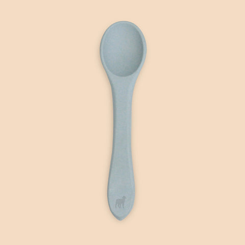 Cuchara de Silicón para Bebé - Azul