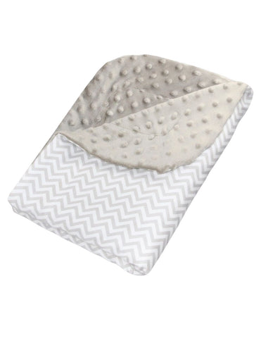 Cobija para Cuna Chevron Gris / Blanco