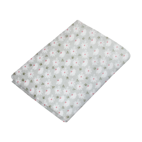 Sábana Calientita de Cajón para Cama Cuna Súper Suave - Florecitas