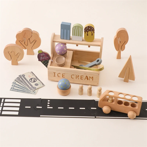 Set Ice Cream de Madera
