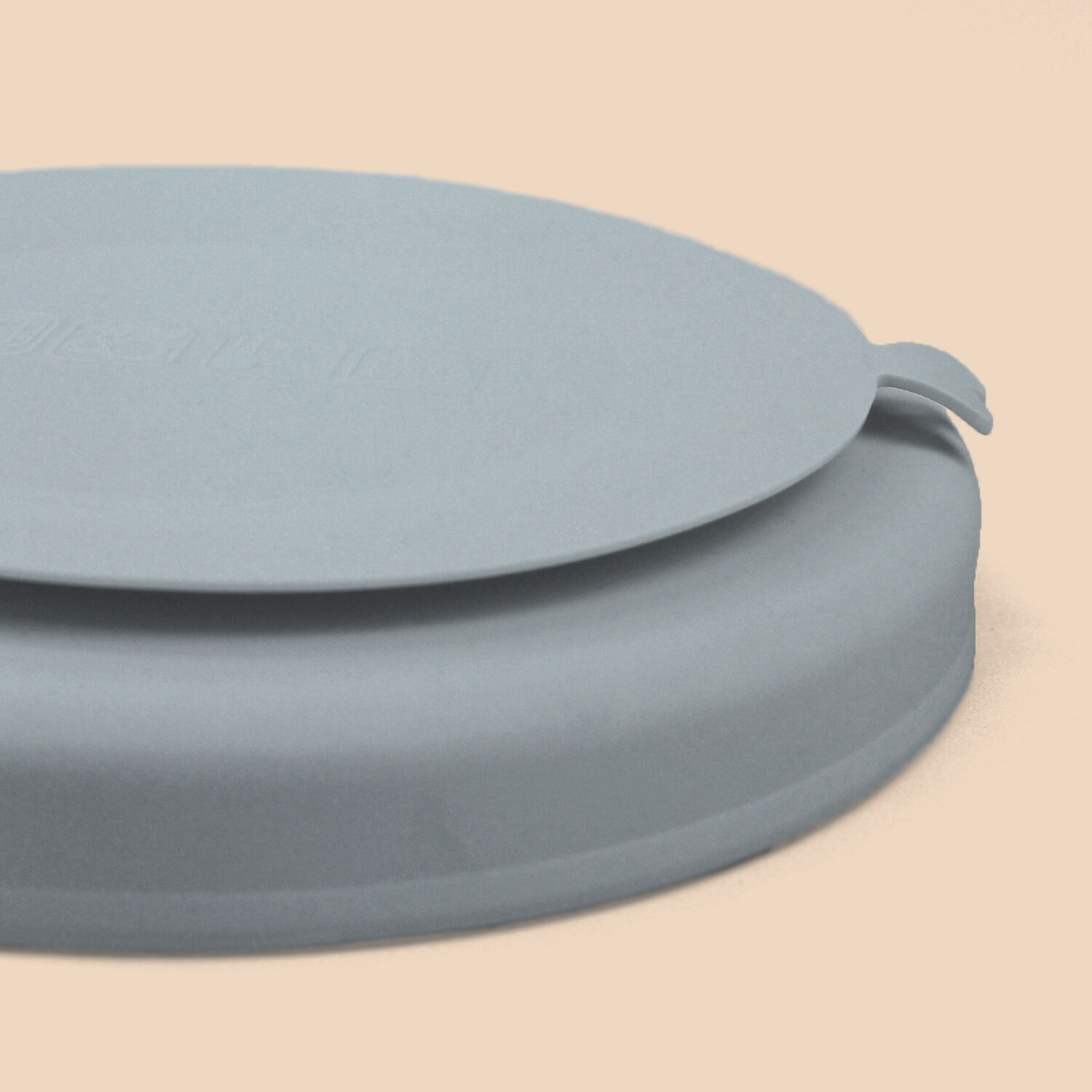 Plato de Silicón Adherible con Divisiones y Succión - Azul