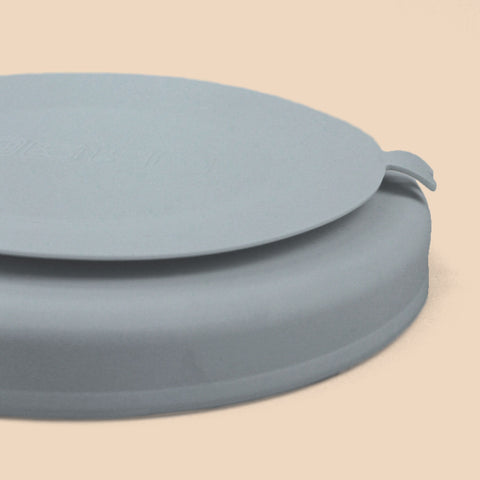 Plato de Silicón Adherible con Divisiones y Succión - Azul