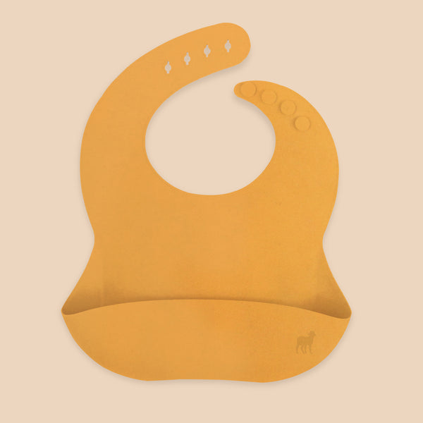 Babero de Silicón para Bebé con bolsa atrapa comida - Mango