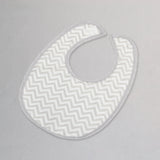 Baberos - Set de 3 Piezas Niño (Chevron Gris + Cuadritos Azul + Azul Mar)