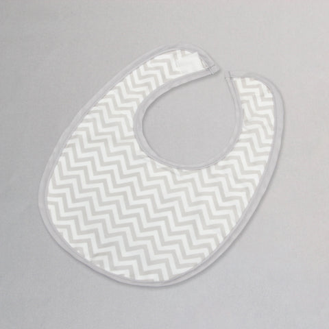 Baberos - Set de 3 Piezas Niño (Chevron Gris + Cuadritos Azul + Azul Mar)