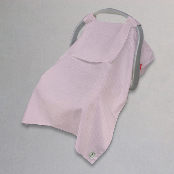Cubre Portabebé Súper Suave - Zig Zag Rosa