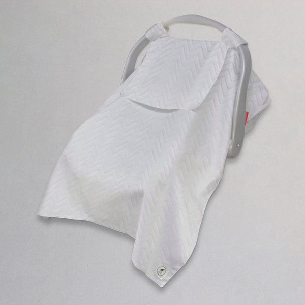 Cubre Portabebé Súper Suave - Zig Zag Gris
