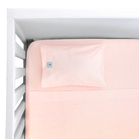 Juego de Sábanas para Cuna Rosa - 3 piezas - 100% Algodón