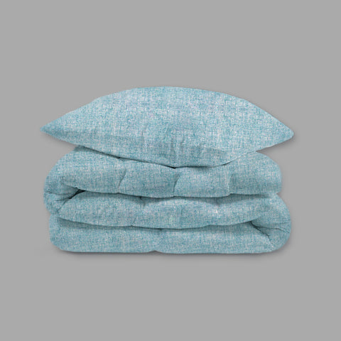 Funda para Edredón (Duvet) y Fundas para Almohada para Cama Matrimonial - Azul