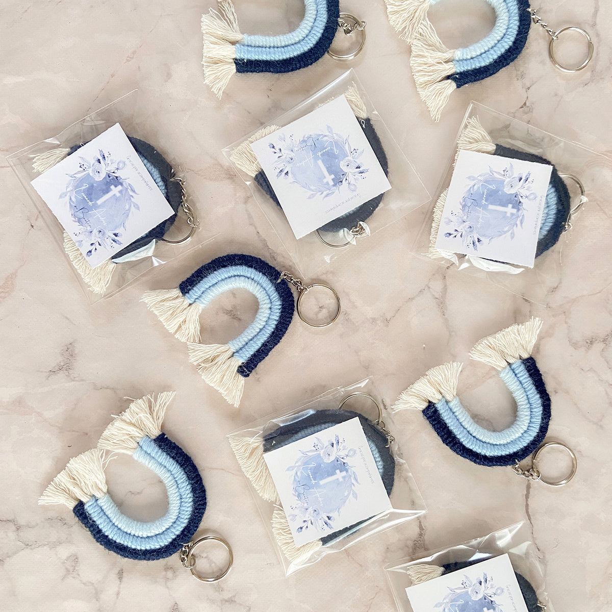 Recuerdos para Hospital - Set de 10 Llaveros - Azul