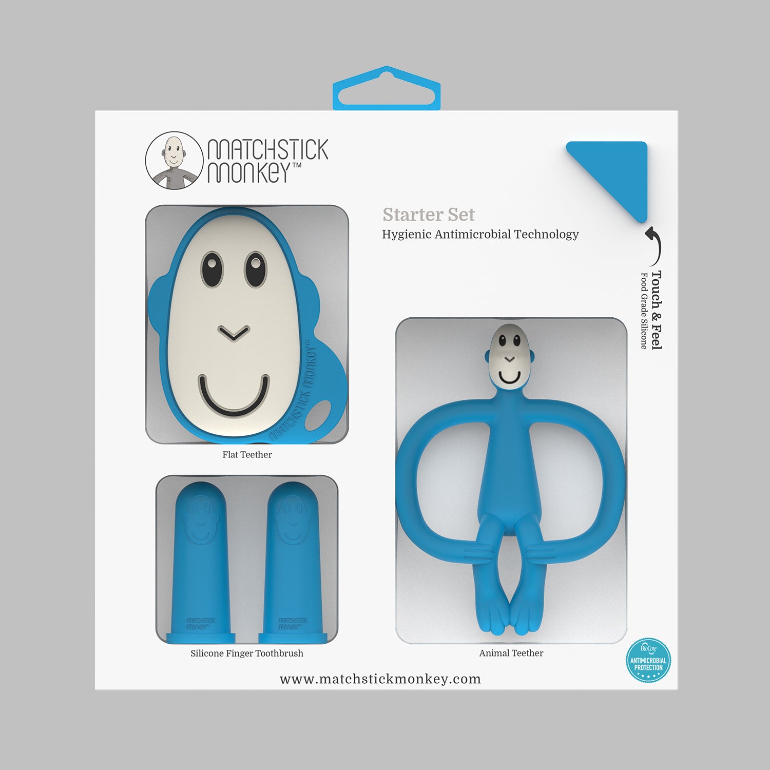 Set Inicial Mordederas Mono Azul