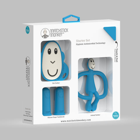 Set Inicial Mordederas Mono Azul
