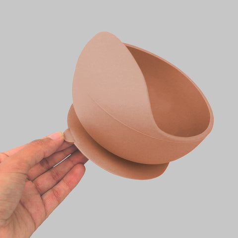 Bowl de Silicón Adherible con Succión - Arena