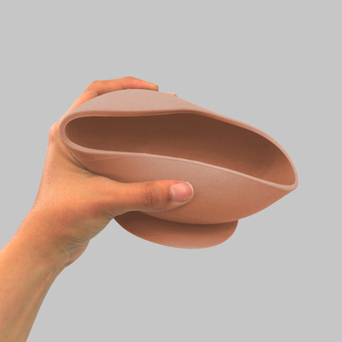 Bowl de Silicón Adherible con Succión - Arena