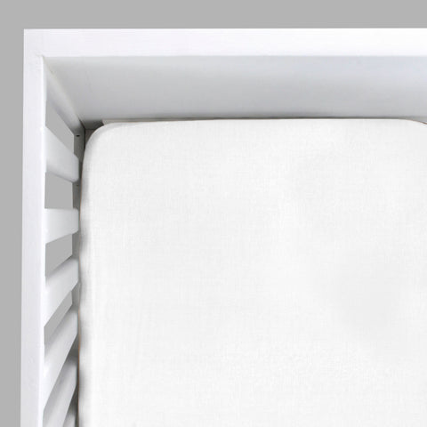 Set de 2 Sábanas de Cajón para Cama Cuna Blanco - 100% Algodon