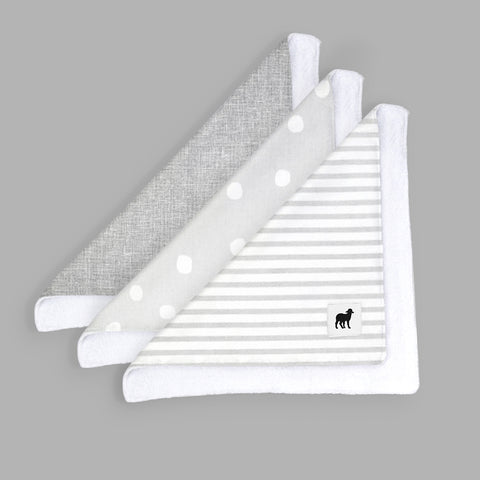 Set de 3 Toallitas Rayitas Grises