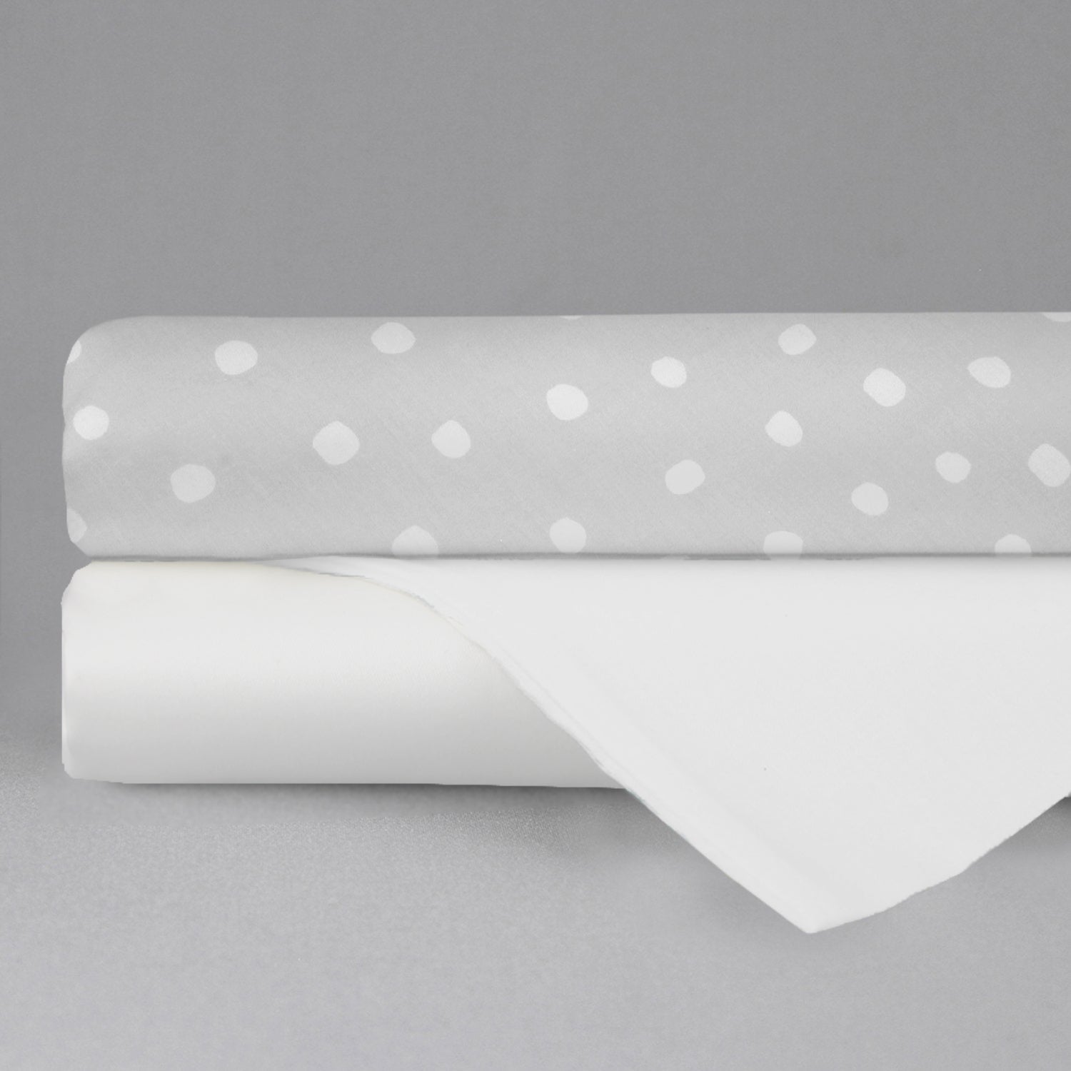 Set de 2 Sábanas de Cajón para Cama Cuna Lunares - 100% Algodón