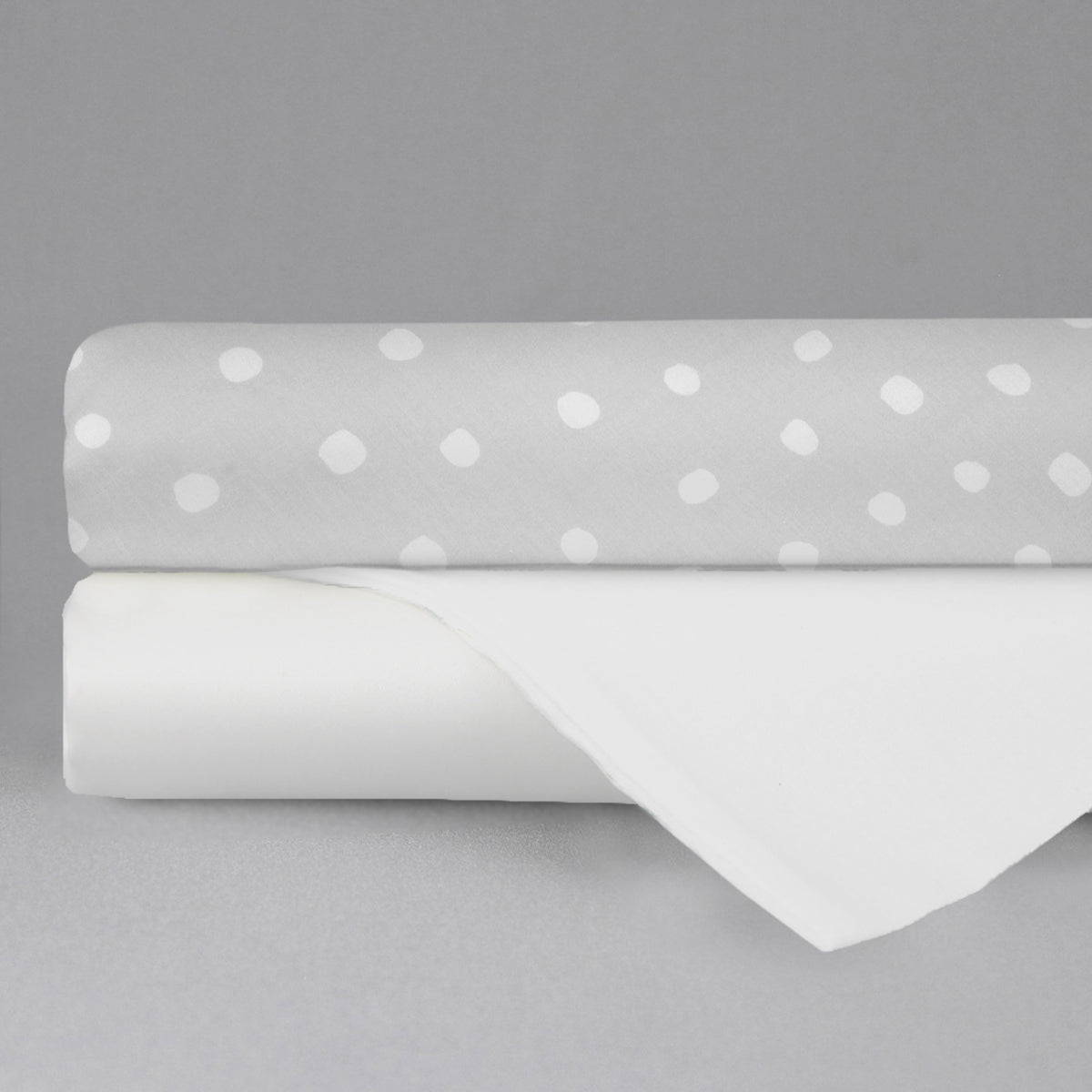 Set de 2 Sábanas de Cajón para Cama Cuna Lunares - 100% Algodón