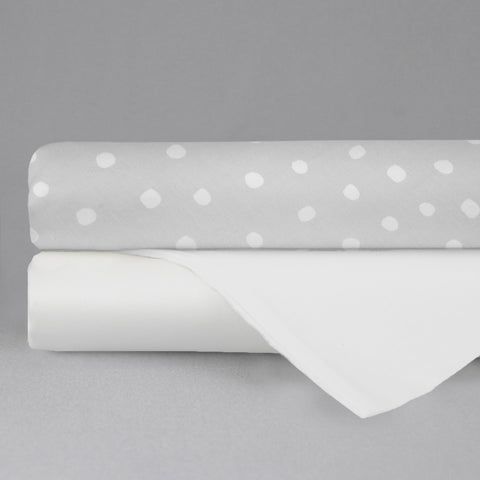 Set de 2 Sábanas de Cajón para Cama Cuna Lunares - 100% Algodón