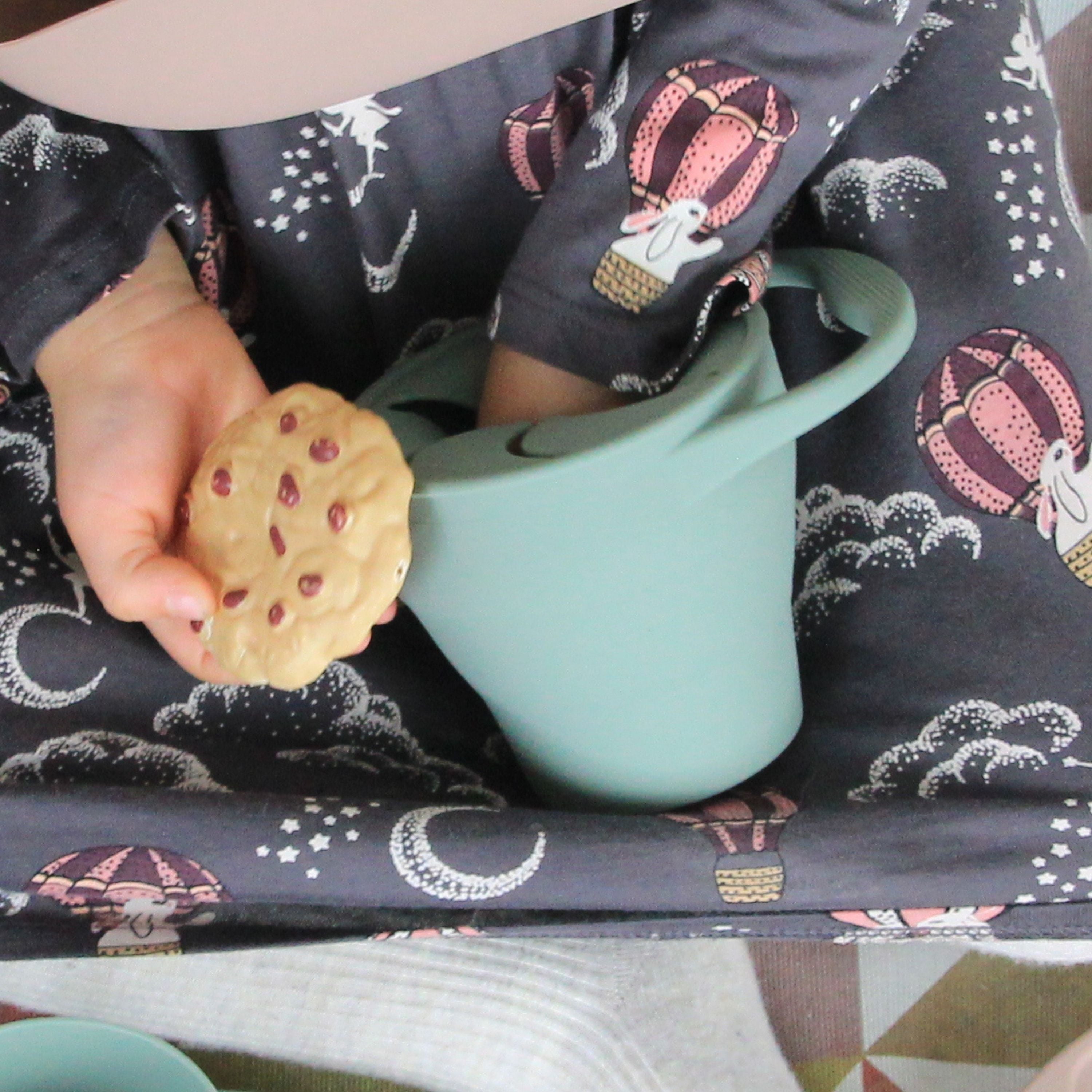 Contenedor Retractable con tapa para Snacks - Azul