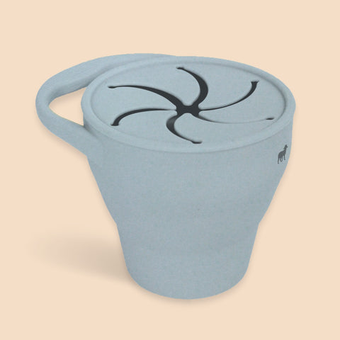 Contenedor Retractable con tapa para Snacks - Azul