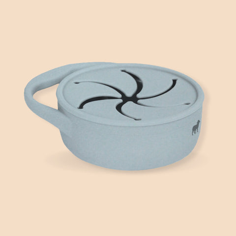 Contenedor Retractable con tapa para Snacks - Azul