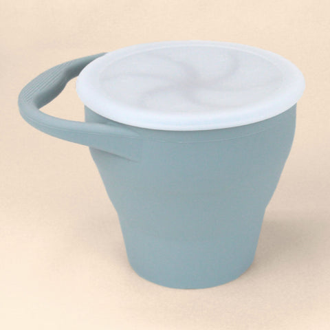 Contenedor Retractable con tapa para Snacks - Azul