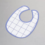Baberos - Set de 3 Piezas Niño (Chevron Gris + Cuadritos Azul + Azul Mar)