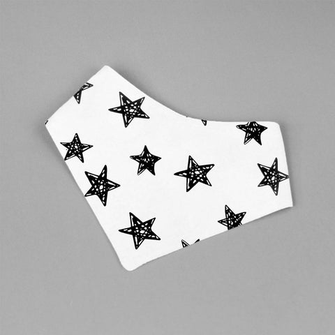 Baberos Bandana - Set de 3 Piezas Unisex (Estrellas Azules + Ojitos + Estrellas Negras)