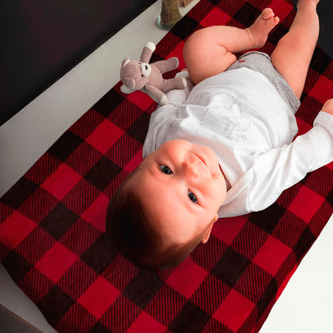 Funda para Cambiador Súper Suave - Gingham Rojo