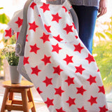 Cubre Portabebé  Súper Suave - Estrellas Rojo