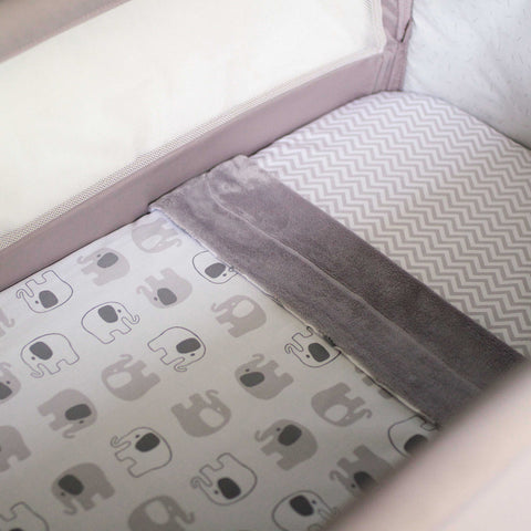 Juego de Sábanas para Mini Colecho (50x90) - Chevron Gris