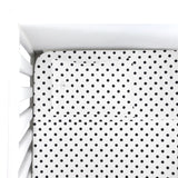 Juego de Sábanas para Cama Cuna Dots Blanco - 3 piezas - 100% Algodón