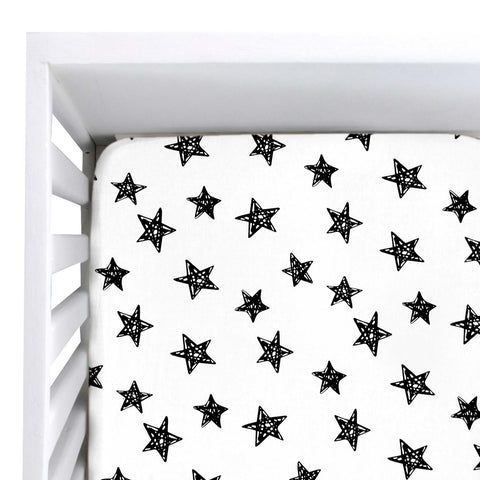 Sábana de Cajón para Cama Cuna Estrellas Rellenas - 100% Algodón