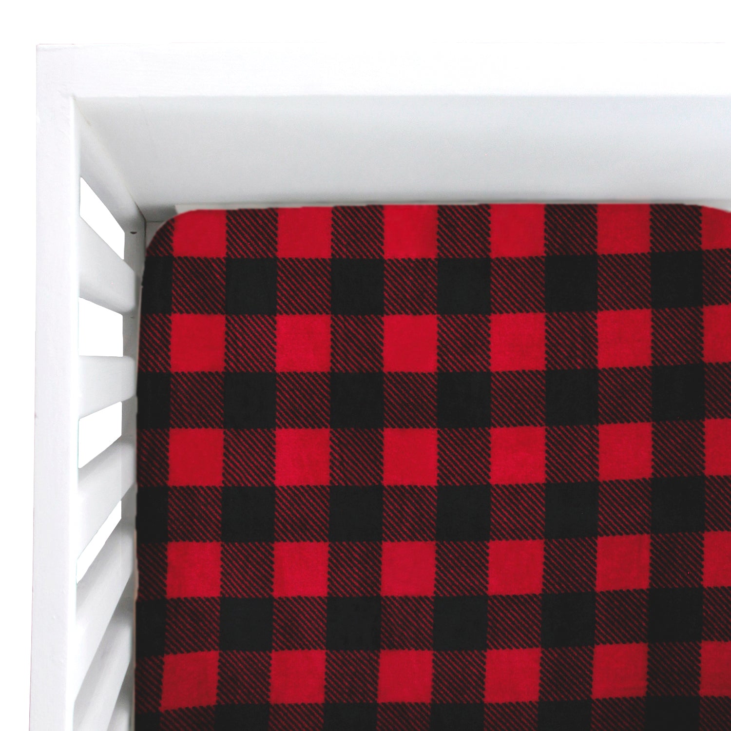 Sábana de Cajón para Cuna Súper Suave - Gingham Rojo
