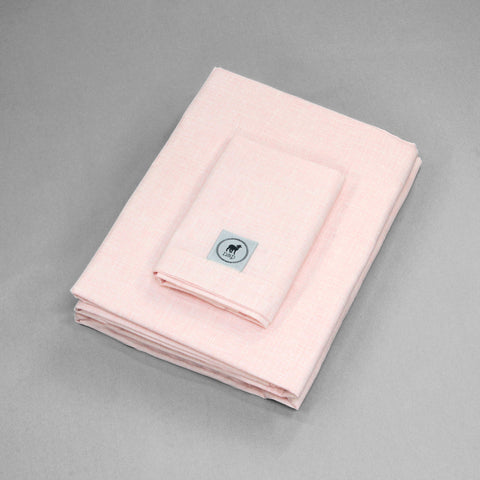 Juego de Sábanas para Cuna Rosa - 3 piezas - 100% Algodón