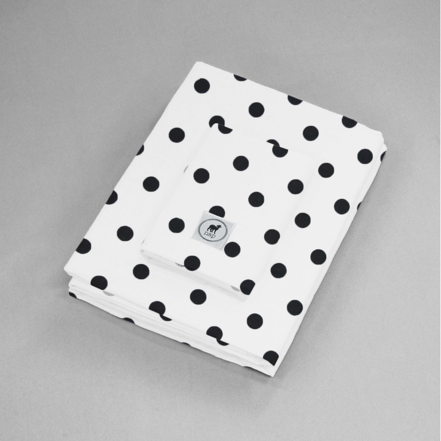 Juego de Sábanas para Cuna Dots Blanco - 3 piezas - 100% Algodón